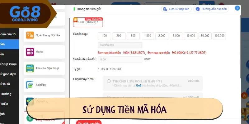 Sử dụng tiền mã hóa